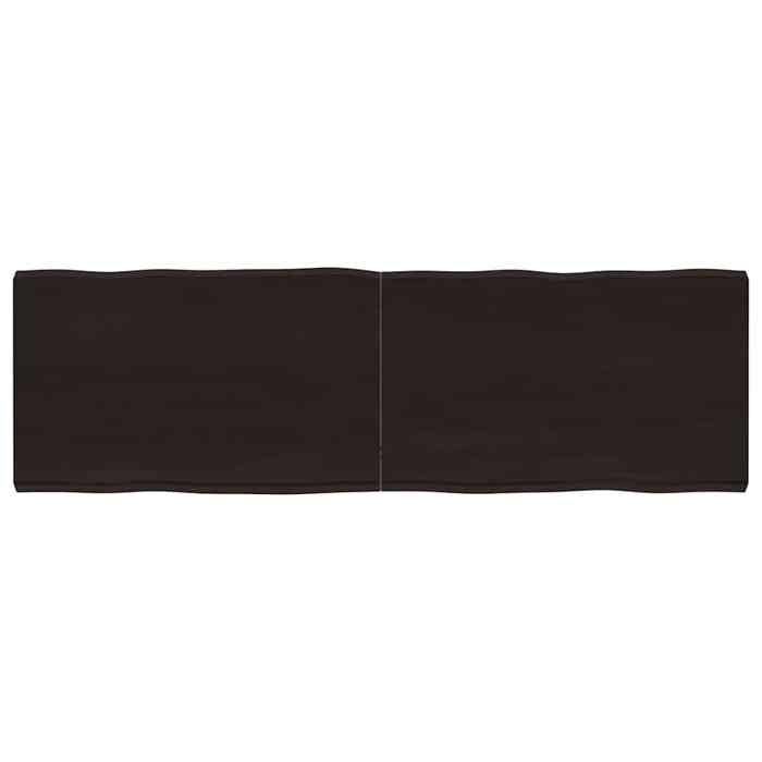 VidaXL Dessus de table bois chêne massif traité bordure assortie 364037