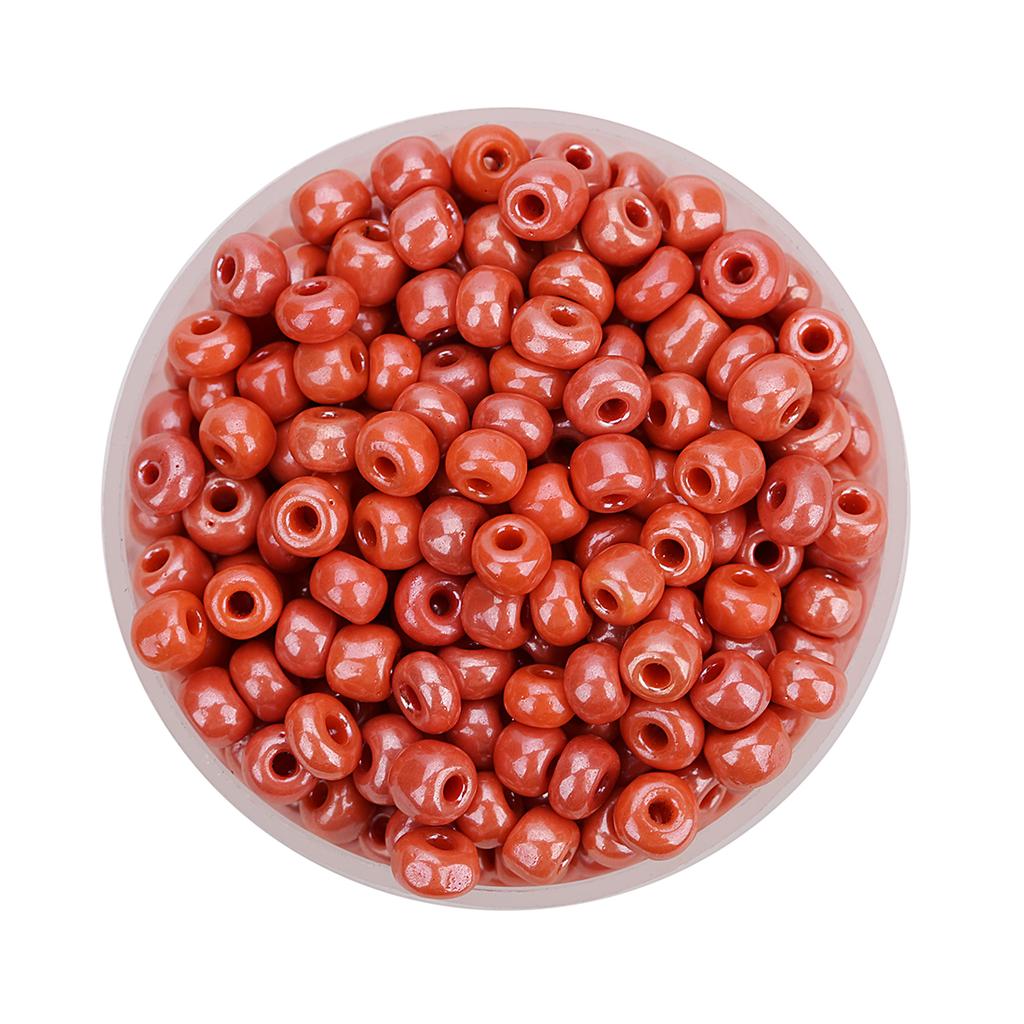 40g/lot 4mm Glass Rice Beads Solid Color Round Loose DIY Seed Bead for Bracelets Earrings Jewelry Making Beaded Accessories