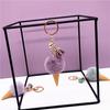 Ice Cream Keychain Cute Bag Cartoon Plush Pendant Cone Car Key Chain Ring Hairball Creative Gift