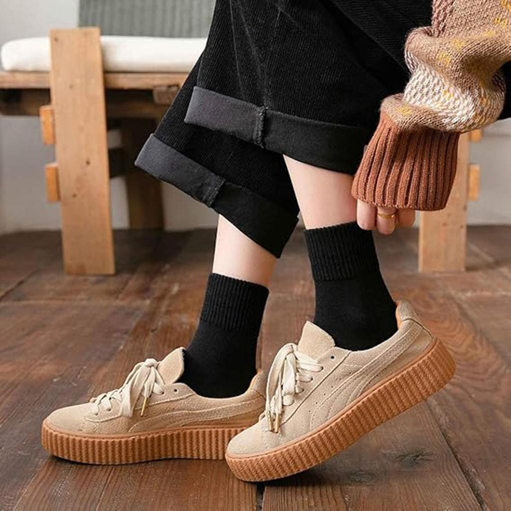 Yazon Black and Stylish Cotton Casual Breathable and Warm Socks for All Perfect for and Sizes Set Women's Socks, Spring, Autumn, Winter, Socks,