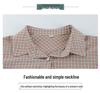 Spring Plaid Cotton Shirt for Young, Middle-Aged, and Elderly Women: Long-Sleeve Casual Wear