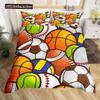 Tennis Ball Duvet Cover Set Sports Game Themed Bedding Set Twin Size For Boys Teens Adult Tennis Racket Ball Comforter Cover