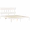 Vidaxl Bed Frame Without Mattress, White, 160X200 Cm, Solid Pine Wood