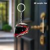 Keychain Helmet 2D Flat  Stereo Motorcycle Helmets Safety Auto Bag Car Key Ring Keychain Gift Jewelry