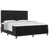 Box Spring Bed with Mattress Black 180 X 200 Cm Velvet