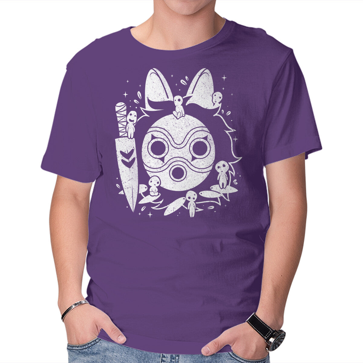 Unisex Crew Neck T-Shirt The Princess Of The Forest Graphic Short Sleeve Casual Tee S