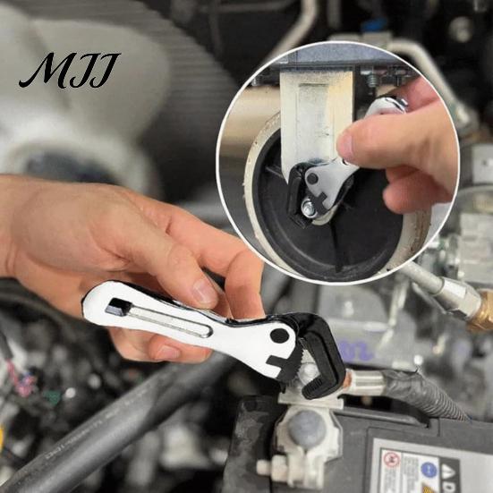 Portable Maintenance Wrench Multifunctional Short Handle Metal Wrench, Mini Precision for Ergonomic Manual Tight Spaces, Spanner Tool Automotive