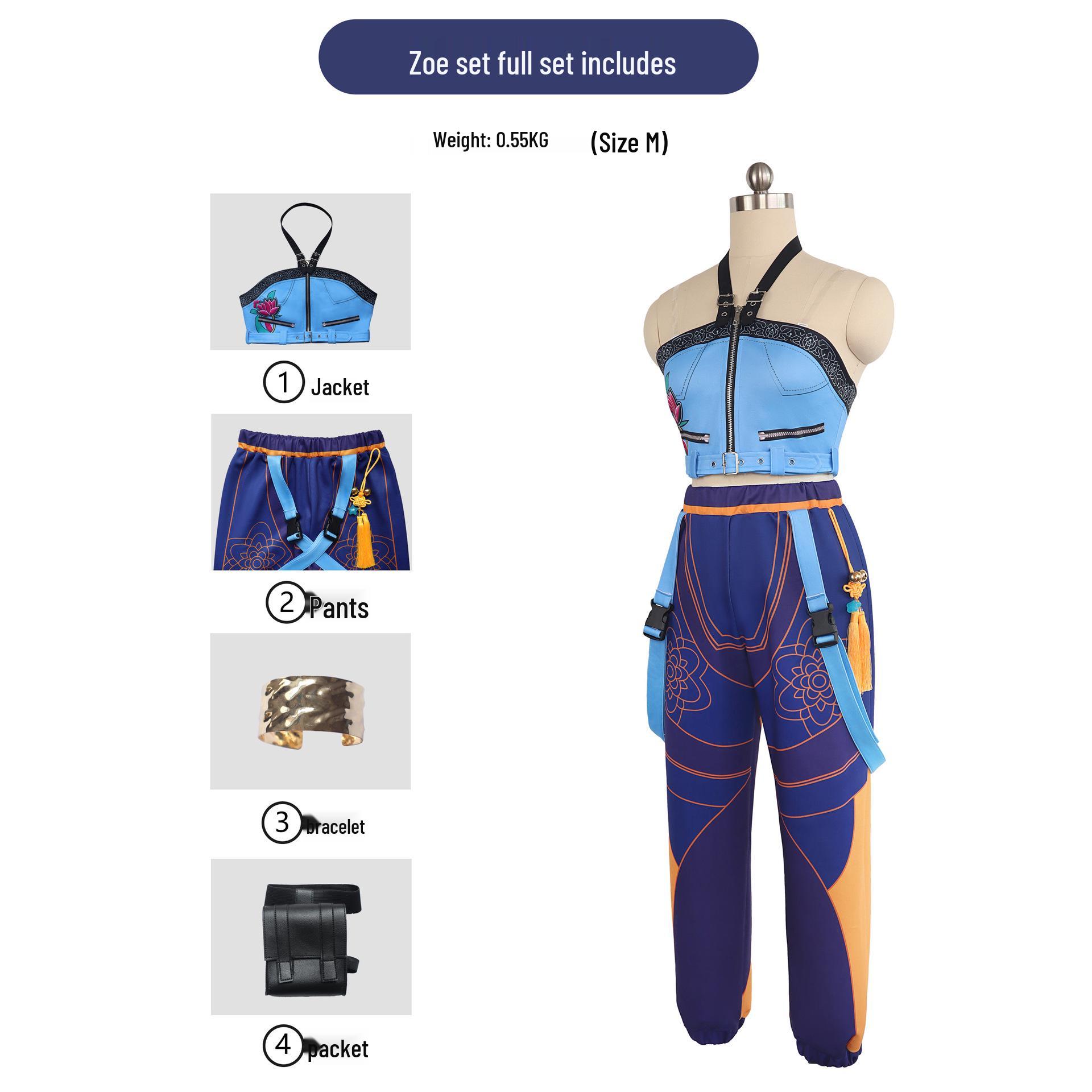 

Хэллоуин K-POP Охотница на демонов Девичья группа Детский костюм для косплея - Люми, Мила, Зой Полный комплект M