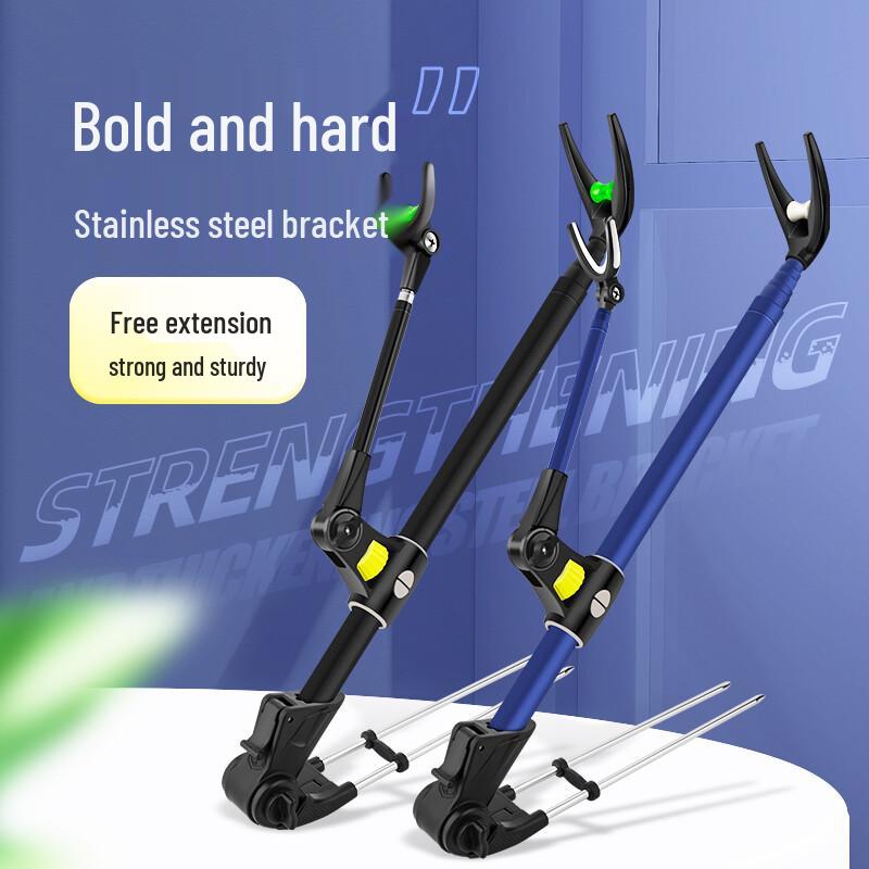 Grsaed Detachable Stainless Steel Fishing Rod Stand with Ground Insert
