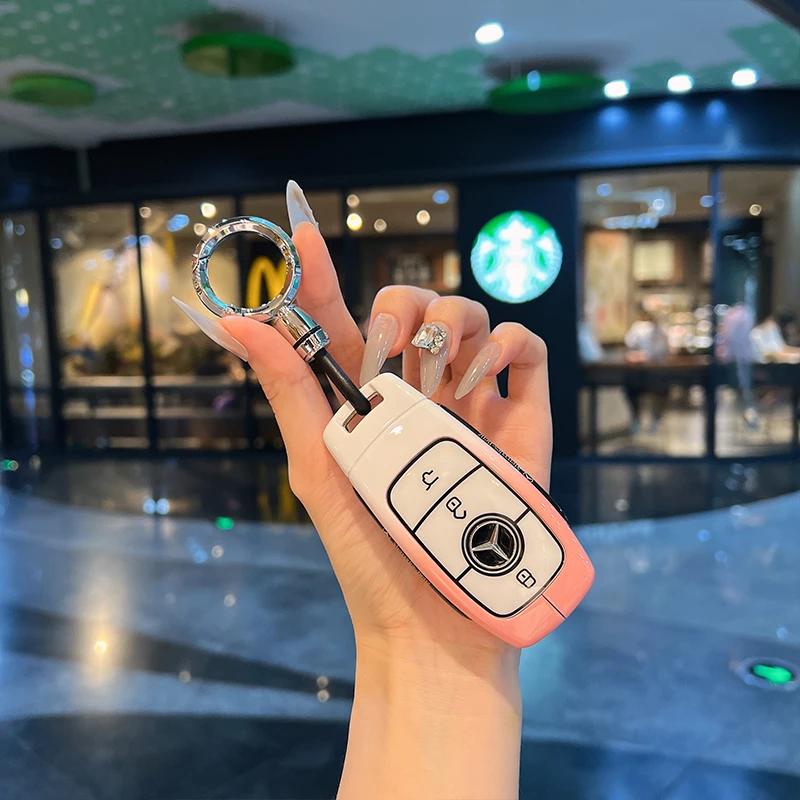 Car Key Case Cover Shell Fob for Mercedes Benz Cla250 Mercedes Benz GLS53 2019 GLS450 Maybach GLS600 2021 AMG C63S GLE 450 2020 gfu1