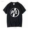 Nowa Koszulka Męska PIL Public Image Limited z Logo Zespół Vintage Spierana Wszechstronna Lekko Krótka Do Codziennego Użytku Unisex Graficzna