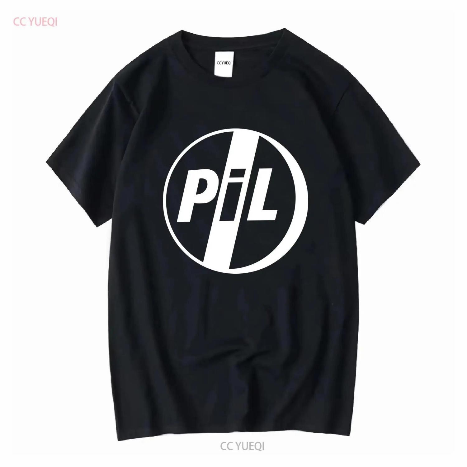 

Новая мужская футболка PIL Public Image Limited с логотипом, винтажная, стираная, универсальная, немного свободный топ для повседневной носки, унисекс, с принтом S чёрный