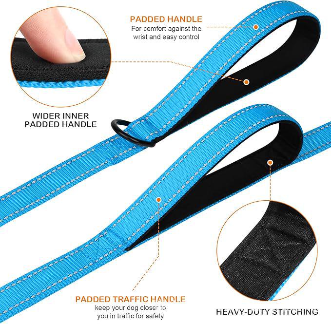 Double Layer Explosion-Proof Reflective Dog Leash - Shock-Absorbing, Thickened Pet Leash