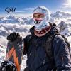 Winter Skiing Balaclava Velvet Face Mask for Christmas, Santa Snowman Reindeer Elf Balaclava, Cold Weather Guard Windproof Neck Gaiter Outdoor