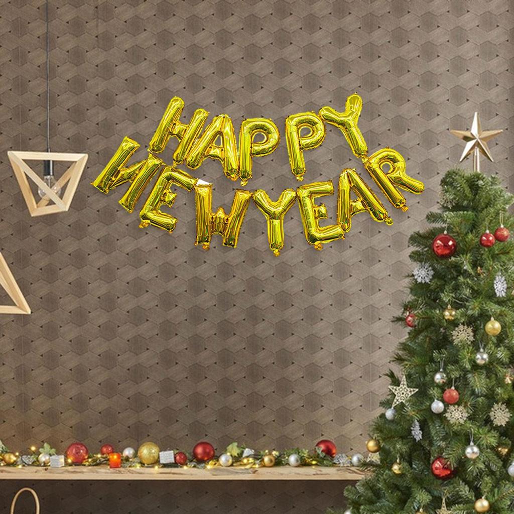 Happy Year-Ballon-Aluminiumfilm-Cartoon-Hängebanner für die Haustür