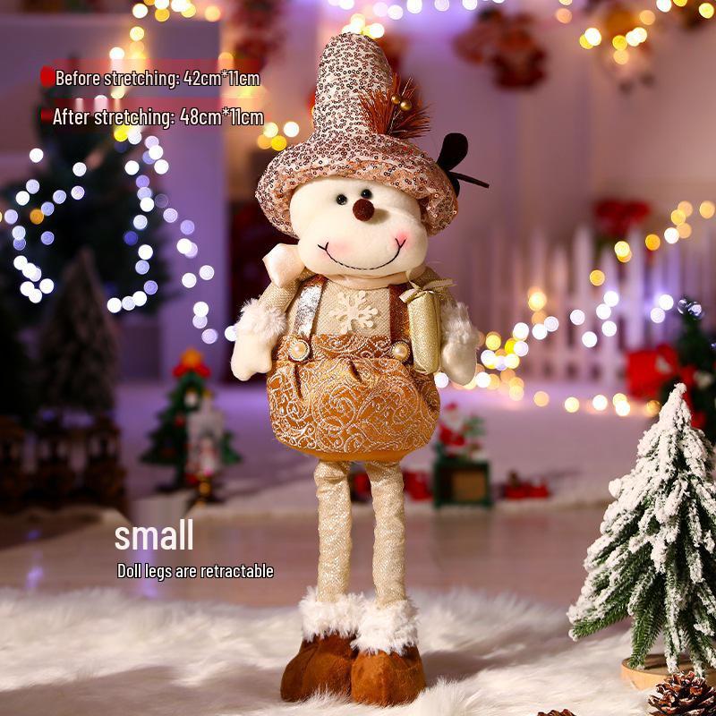 Christmas Cartoon Plush Doll Ornament: Santa, Snowman, Reindeer for Tree Decoration