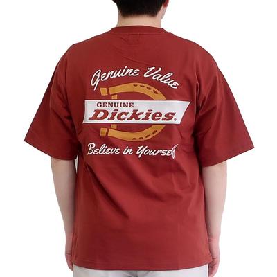 Pánske tričko Dickies, krátky rukáv, 100% bavlna, potlač na chrbte, náprsné vrecko, M, L, LL, 10001882 (JP, Abeceda, M, 3405-ORANŽOVÁ/10)