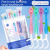 Disposable Mini Toothbrush with Flavors for Fresh Breath Multi-Functional Oral Care Travel Kit