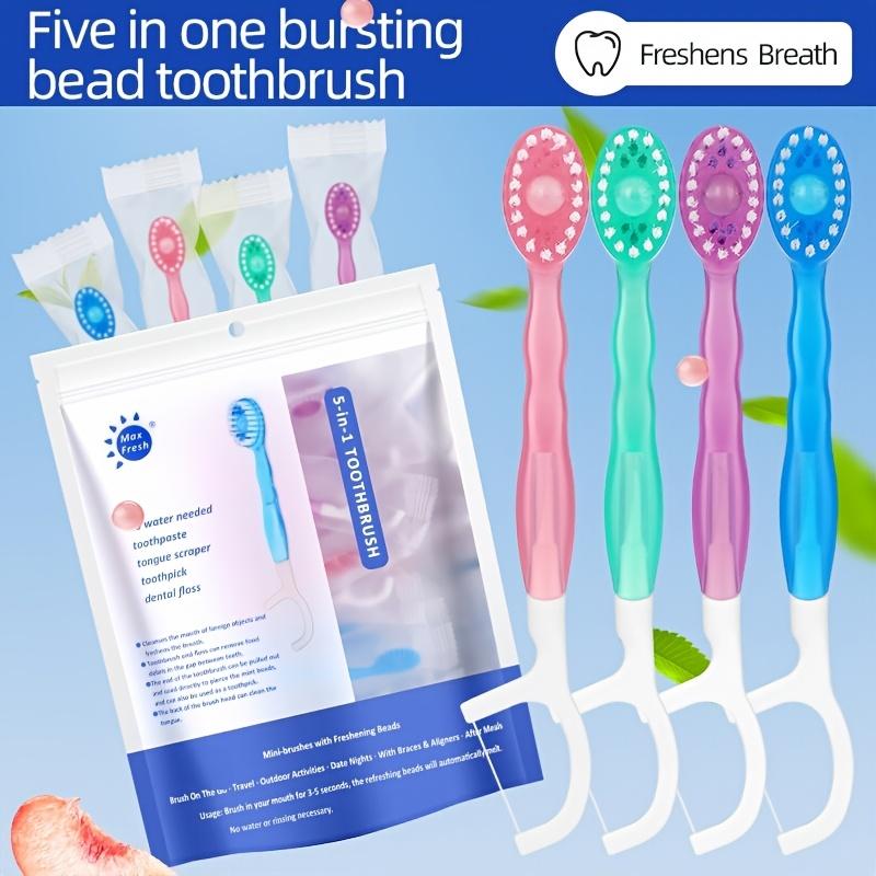 Disposable Mini Toothbrush with Flavors for Fresh Breath Multi-Functional Oral Care Travel Kit