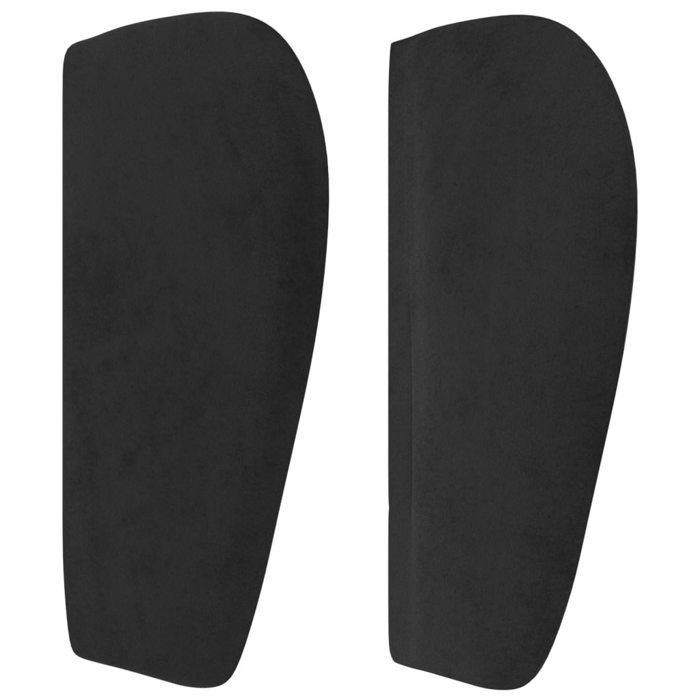 Tête de lit - Maison Exclusive - Velours noir - 147 x 23 x 78/88 cm - Oreilles rembourrées