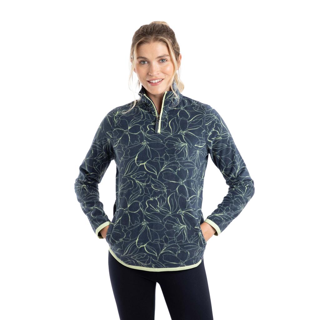 Weird Fish Womens/Ladies Reena Printed Quarter Zip Fleece Top