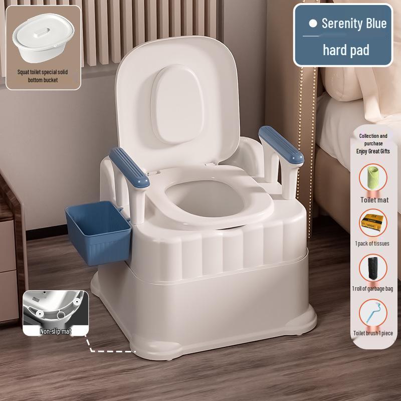 Portable Commode Chair for Adults: Ideal for Elderly, Pregnant Women, and Indoor Use