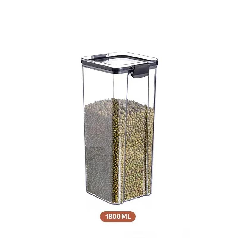 1-5Pcs Sets Sealed Jar Food Storage Box Transparent Plastic Kitchen Organizer Multigrain Tank Stackable Dried Sealed Storage Jar