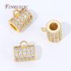 2 Pcs 18K Gold Plated Bails For Pendants,Bale Pendant Holder For Jewelry Accessories,Bead Separator,Jewelry Bail,Necklace Bails