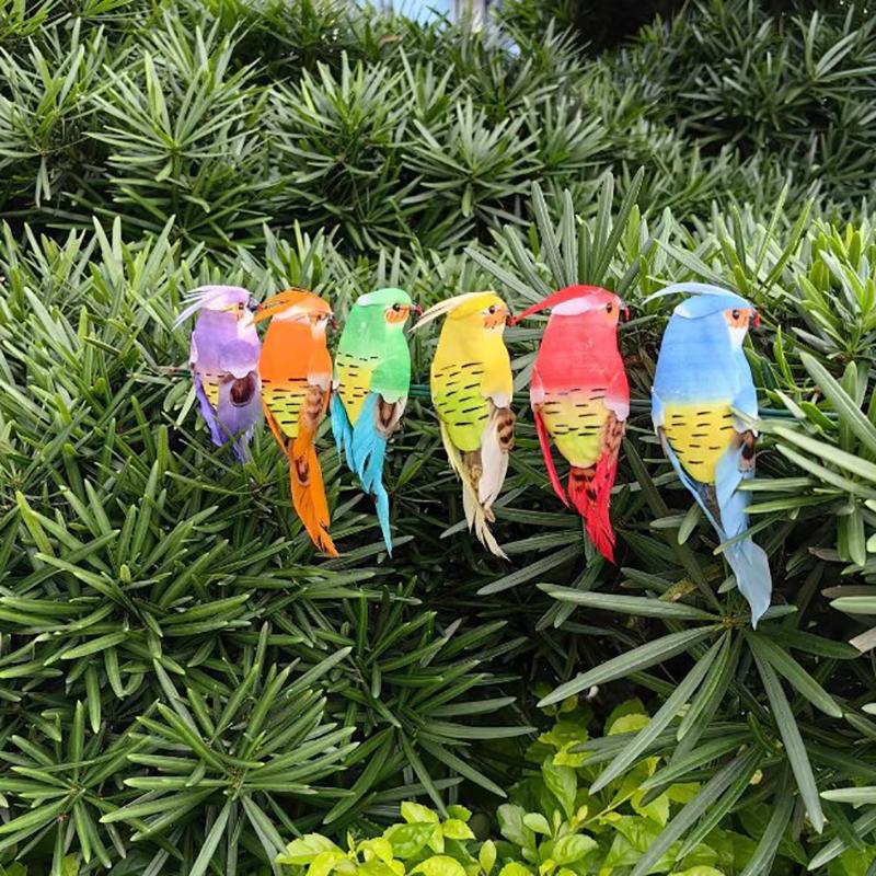 Creative Artificial Parrot Fake Foam Animal Simulation Feather Birds Models Diy For Wedding Party Home Garden Ornament Decor