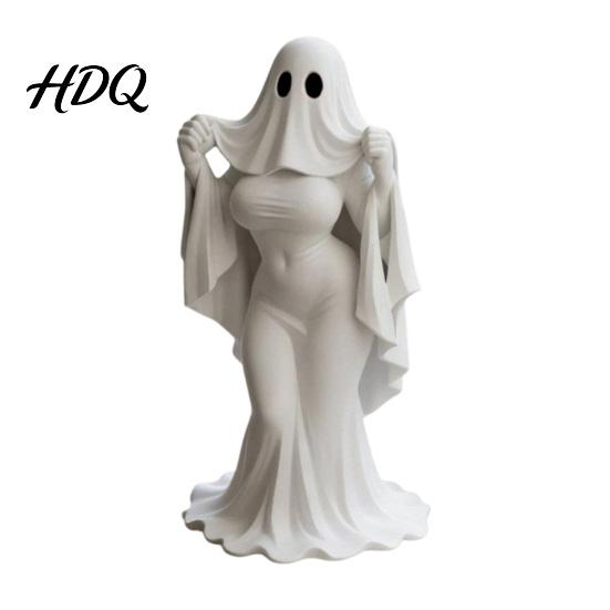 Halloween Decor Figurine Ghost Lady Ornament Durable PLA 3D Printing Figure Smooth Surface Collectible Full of Mystery Collectible for Desktop