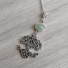 Retro Hollowed-out Tree of Life Celtic Knotwork Crystal Natural Stone Necklace for Women Halloween Party Jewelry Accessory Gifts