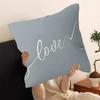Romantic Love Quote Pillow Cover 2D Flat Printed Peach Skin Cushion Cover Valentine Gift For Sofa Wedding Bedroom Home Decor