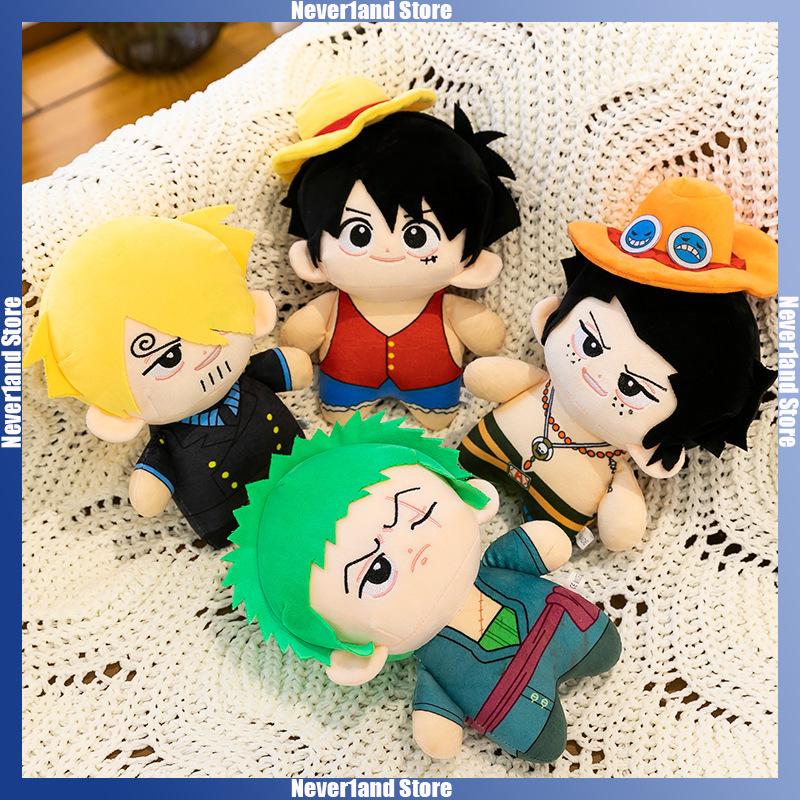 21cm ONE PIECE Plush Doll Cartoon Luffy Zoro Chopper Ace Stuffed Toy Anime Peripheral Badroom Desk Decoration Girl Boy Gifts