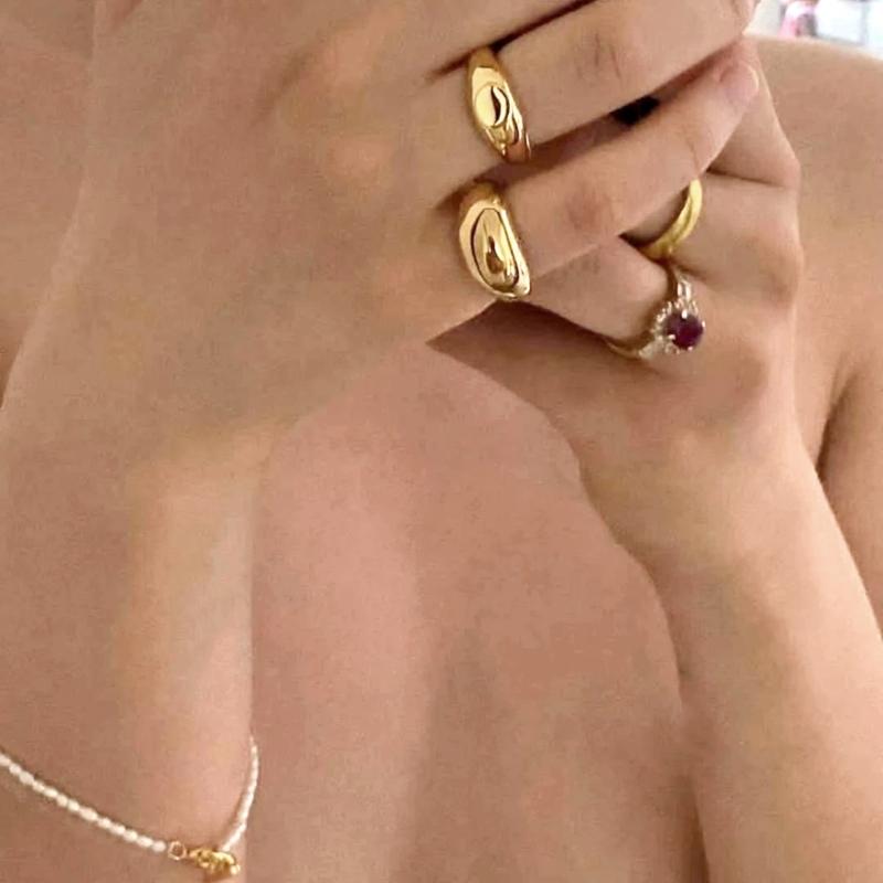 Alloy Chunky Statement Rings Simple Statement Rings Adjustable Finger Knuckle Rings Party Jewelry Gift for Men Women