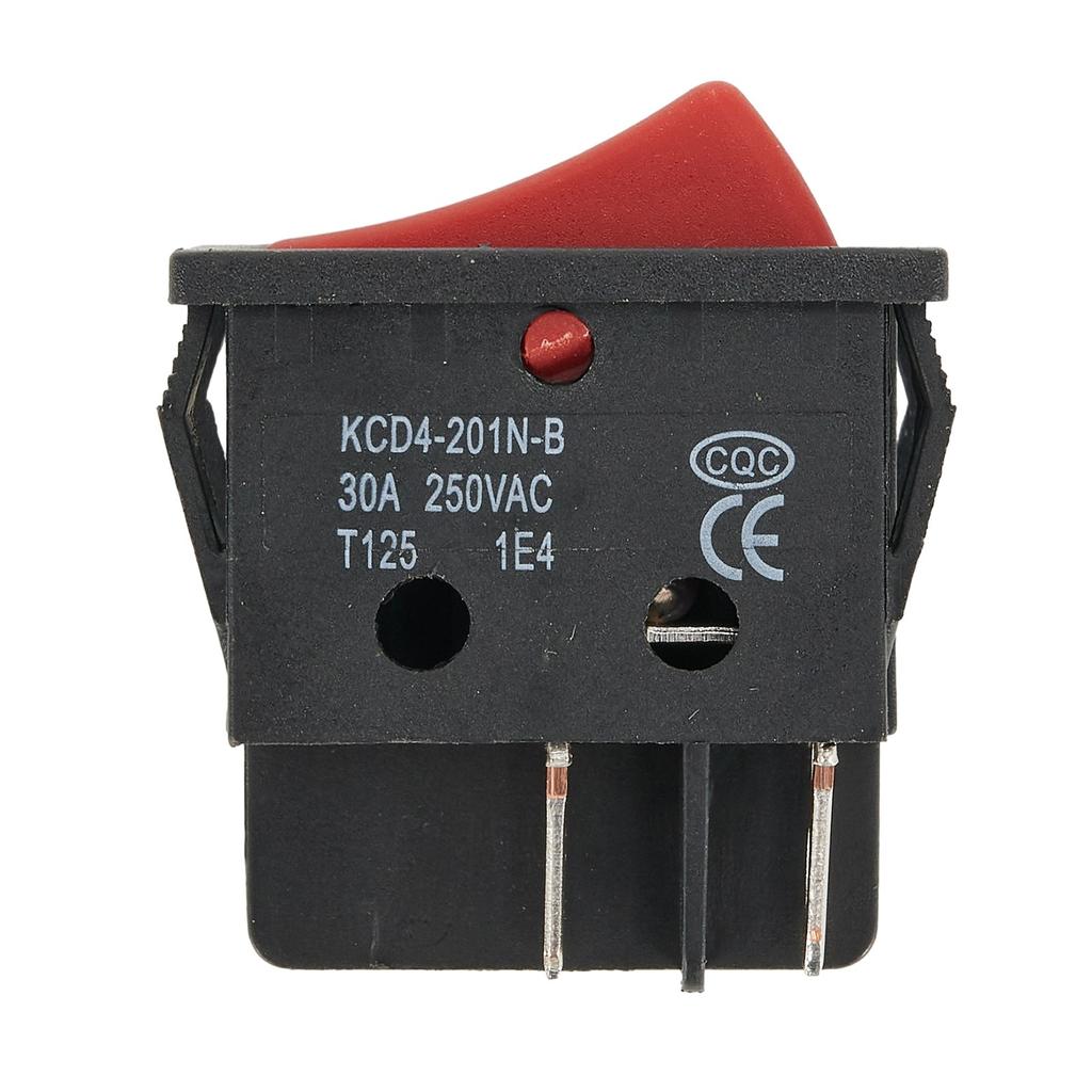 KCD4 Special For Welding Machine 30A 250V High Current 22*29 Red Copper Rocker Power Switch 4Pin Button Electrical Accessories