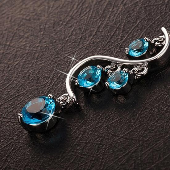 Sexy Shiny Cubic Zirconia Dangle Bikini Jewelry Belly Button Navel Barbell Ring