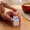 Small Santa Figurine Claus Luminous Voice Keychain, Type‑C Rechargeable Fidget Toy, Holiday Travel Accessories Portable LED Light Pendant