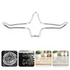 2pcs/Set Stainless Steel Gas Stove Support Stand Trivet Design Iron Material Camping Iron Stove Ring Universal