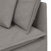 Modular Sofa with Footstool Cushions Fabric Taupe