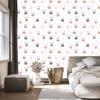Wallpaper Little Rabbits On a White Background for the Living Room and Bedroom 50x1000