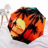 1pc Tropical Sunset with Palm Trees Umbrella with Plastic Handle,Suitable for All Seasons UmbrellaPT443