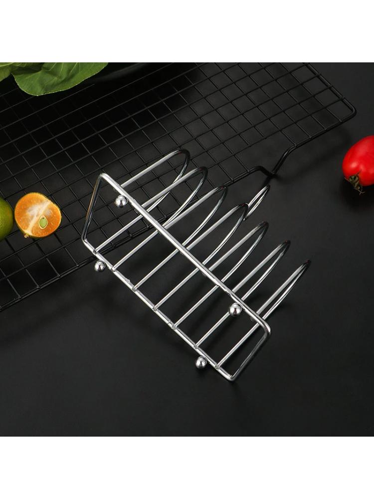Edelstahl Toast Brot Rack Restaurant Hause Brot Halter 6 Scheiben Lebensmittel Display-Tool Für Restaurant Küche Zubehör