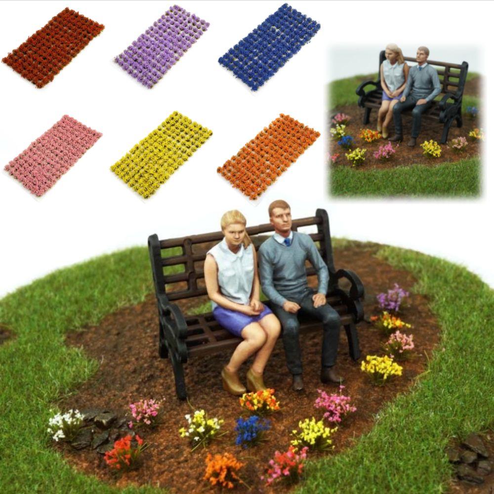 Simulation Static Grass Tuft Railway Train Mini Flower Tuft  Railway/Building