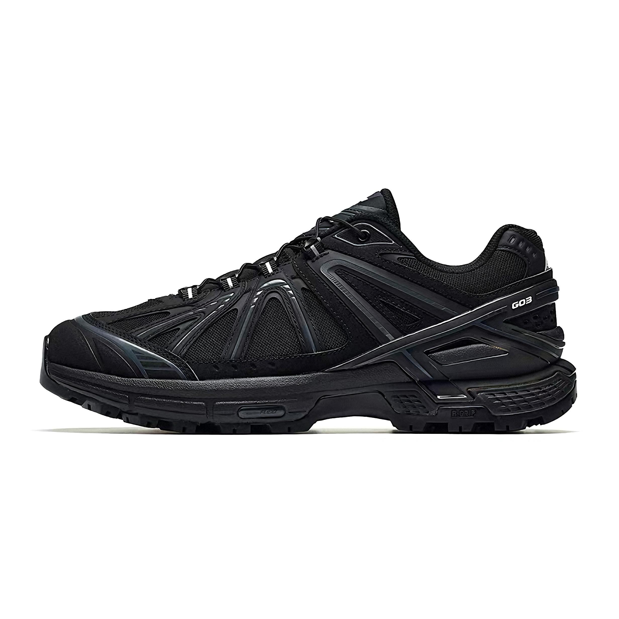 Anta Champion Series G03 Wandering Sports Fashion Versatile Outdoor Hiking Low Top Casual Shoes Men sneaker Basic-Black Castle-Gray 112638803A-1 44