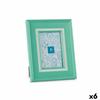 Cadre Photo Verre Vert Plastique (6 Unités) (2 X 23 X 18 Cm)