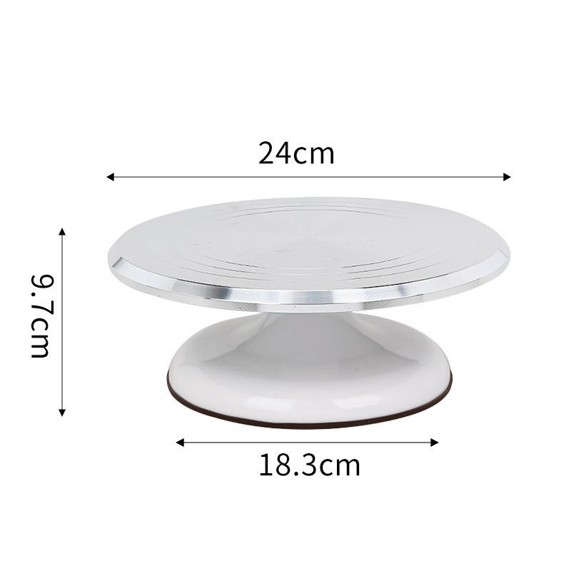 10Inch Pastry Turntable Cake Stand Aluminum Alloy Professional Pastry Rotating Tray and Pastry Accessories Decoration Tool