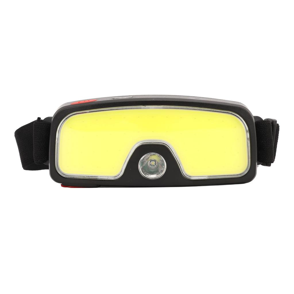 Outdoor Headlamp with 5 Lighting Modes Double Light Source Waterproof Headlight for Running Fishing Camping