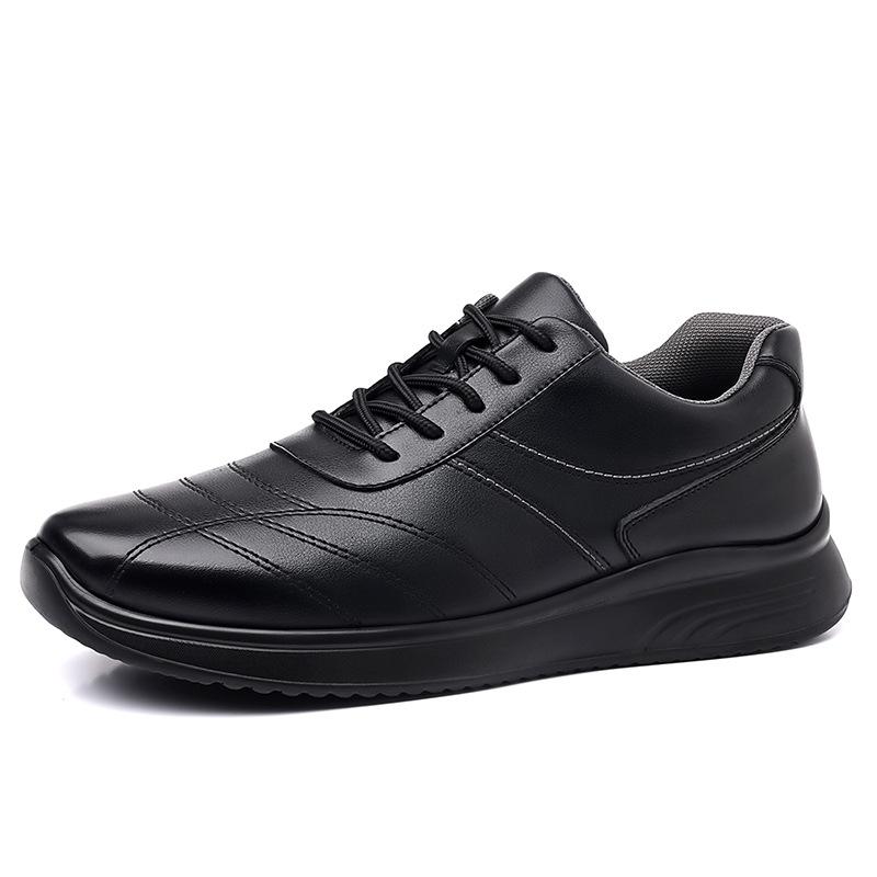 New Men's Casual Leather Shoes Men's Trendy Fashion Single Shoes Wear-resistant Soft Sole Soft Surface Sports Men's Shoes