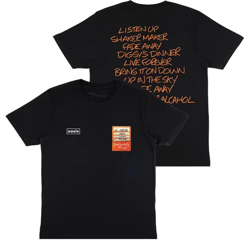 2025 Oasis Hot Sale Men Women Short Sleeve T Shirt Fashion Print Brand Tshirt Summer Classic Cotton T-Shirt Children Clothes Tee