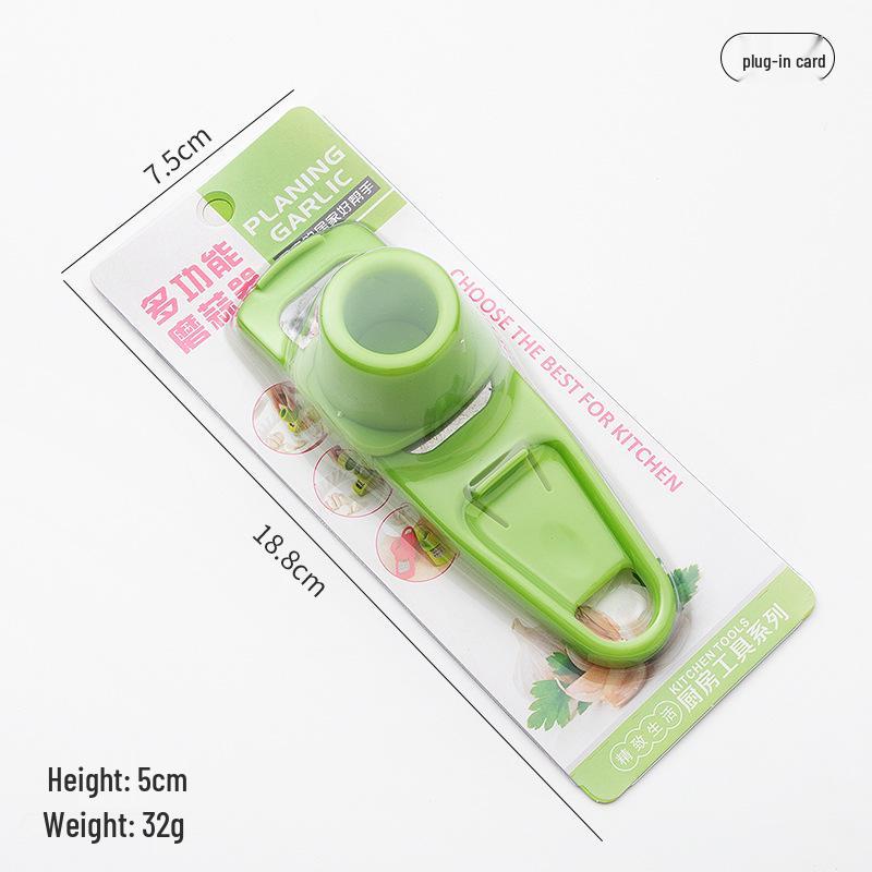 Stainless Steel Manual Garlic Press & Chopper - Kitchen Tool